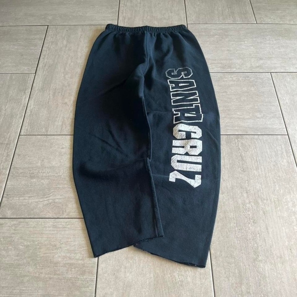 MV Sport Santa Cruz Sweatpants Black Graphic Skater Joggers Size 27 Waist